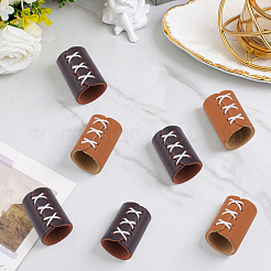 8Pcs 2 Colors PU Leather Cord Ends&nbsp;FIND-CL0002-35