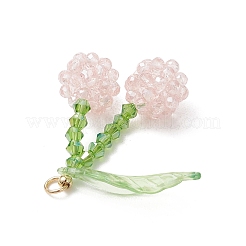 Glass & Acrylic Beaded Pendants&nbsp;PALLOY-MZ01264-01