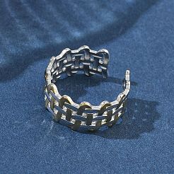 304 Stainless Steel Cuff Open Rings&nbsp;RJEW-F202-01C-GP