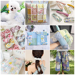 7 Sheets Cotton Fabric&nbsp;AJEW-TAC0042-03E