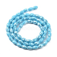 Electroplate Glass Beads Strands&nbsp;EGLA-A037-P6x8mm-B06