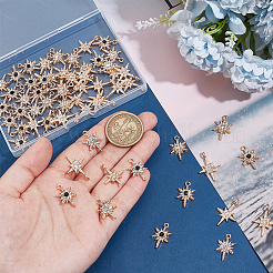 60Pcs 3 Styles Alloy Rhinestone Pendants&nbsp;FIND-PH0020-28
