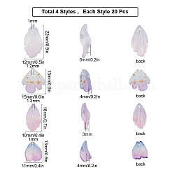 80Pcs 4 Style Glass Pendants&nbsp;GLAA-SC0001-63