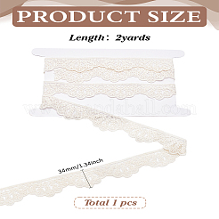 2 Yards Shell Shaped Cotton Hollow Flower Lace Trim&nbsp;OCOR-LP0001-12