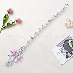 1Pc Glass Angel Pendant Decorations&nbsp;HJEW-DJ0001-17B