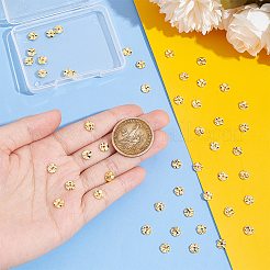 50Pcs Brass Beads&nbsp;KK-BC0013-25C