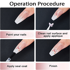 4Pcs 2 Styles Butterfly Plastic Nail Art Stickers&nbsp;MRMJ-CP0001-37