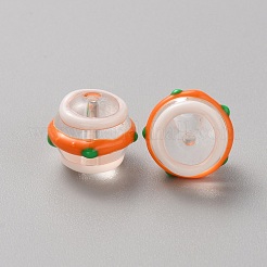 Transparent Painted Glass Beads&nbsp;GLAA-WH20007-01A