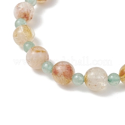 3Pcs Natural Green Aventurine & Citrine & Amethyst & White Jade Imitation Morganite Beaded Stretch Bracelets for Women&nbsp;BJEW-JB11932