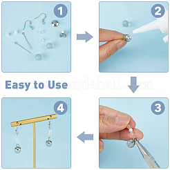 100Pcs 10 Styles 201 & 304 Stainless Steel Bead Cap Pendant Bails&nbsp;STAS-FI0001-02