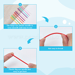 100Pcs Plastic Yarn Knitting Needles&nbsp;SENE-SP0001-01