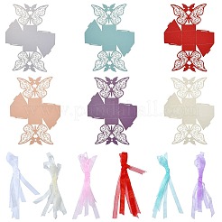 30Pcs 6 Colors European Style Hollow Butterfly Wedding Dress Paper Candy Gift Packaging Boxes&nbsp;CBOX-CJ0001-01