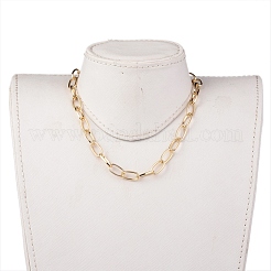 Unisex Aluminium Paperclip Chain Necklaces&nbsp;NJEW-JN02720