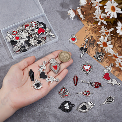 32Pcs 16 Styles Alloy Enamel Pendants&nbsp;FIND-ME0001-97