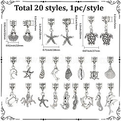 20Pcs Alloy European Dangle Charms&nbsp;PALLOY-BM00019