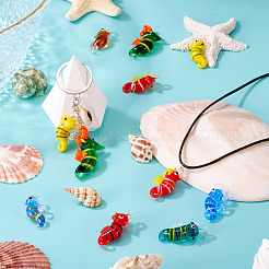 8Pcs 8 Styles Handmade Lampwork Pendants&nbsp;LAMP-TA0001-98