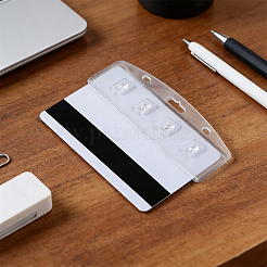 5Pcs Plastic ID Card Holder&nbsp;OFST-CP0001-17