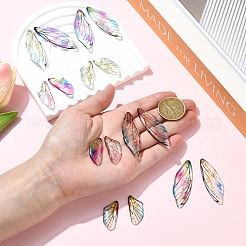 4 Bags 4 Colors Epoxy Resin Pendants&nbsp;RESI-YW0005-36