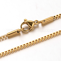 304 Stainless Steel Box Chain Venetian Chain Necklaces&nbsp;NJEW-I065-13