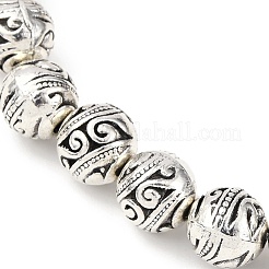Alloy Round Beaded Stretch Bracelets for Women&nbsp;BJEW-JB12569-01