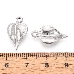 304 Stainless Steel Leaf Pendants&nbsp;STAS-T067-50P