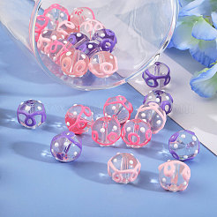 24Pcs 3 Colors Transparent Glass Round Beads&nbsp;GLAA-CA0001-55