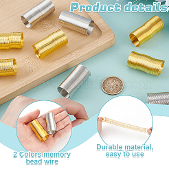 2 Bags 2 Colors Brass Memory Wire&nbsp;FIND-GA0006-69