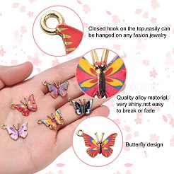 50Pcs 5 Styles Alloy Enamel Printed Pendants&nbsp;ENAM-CJ0003-63