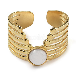 Natural White Jade Finger Rings&nbsp;RJEW-U027-02G-05
