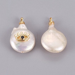 Natural Cultured Freshwater Pearl Pendants&nbsp;PEAR-F008-35G