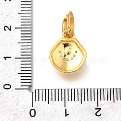 Brass Micro Pave Cubic Zirconia Pendants&nbsp;LS-KK-S517-01D-G