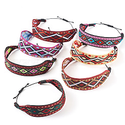 7Pc 7 Style Adjustable Polyester Ethnic Cord Wrap Bracelets&nbsp;BJEW-TAC0036