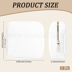 Corduroy Cloth Cosmetic Zipper Bags&nbsp;AJEW-WH20017-50F