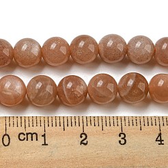 Round Natural Sunstone Beads Strands&nbsp;X-G-F222-33-8mm-1