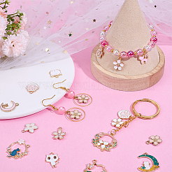 36Pcs 14 Styles Alloy Enamel Pendants&nbsp;ENAM-SC0006-16