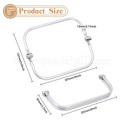 Aluminium Alloy Tube Purse Frames&nbsp;DIY-WH0569-58B