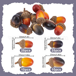 70Pcs 4 Styles Acorn Foam Artificial Fruit Model&nbsp;DJEW-DR0001-12