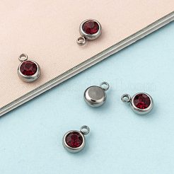 201 Stainless Steel Rhinestone Charms&nbsp;STAS-S068-01