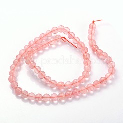 Cherry Quartz Glass Beads Strands&nbsp;X-GSR6mmC054