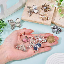 8Pcs 8 Styles Alloy Enamel Adjustable Jean Button Pins&nbsp;AJEW-TA0003-26