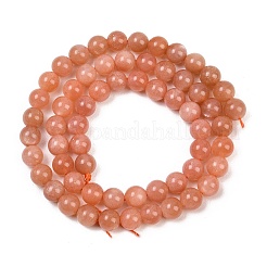 Natural Sunstone Beads Strands&nbsp;G-P621-6mm-01