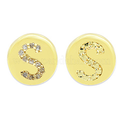 Brass Micro Pave Clear Cubic Zirconia Beads&nbsp;KK-T030-LA843-SX3