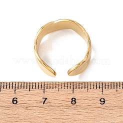 304 Stainless Steel Open Cuff Rings for Women&nbsp;RJEW-K309-28G