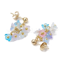 5 Pairs Flowers 304 Stainless Steel Acrylic Stud Earrings for Women&nbsp;EJEW-JE06373