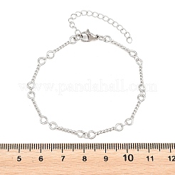 304 Stainless Steel Twisted Rope Link Chain Bracelets for Women&nbsp;BJEW-A160-09P