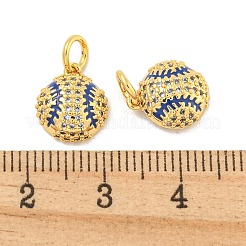 Rack Plating Brass Micro Pave Clear Cubic Zirconia Pendants&nbsp;KK-K341-66G