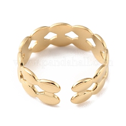 304 Stainless Steel Oval Open Cuff Rings&nbsp;RJEW-D002-45G
