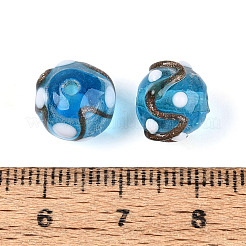 Handmade Gold Sand Lampwork Beads&nbsp;LAMP-N038-01B