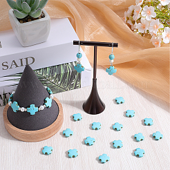 100Pcs Synthetic Turquoise Dyed Beads&nbsp;TURQ-SC0001-27