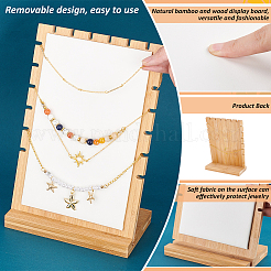 2 Bags Bamboo Wood Multiple Necklace Display Stands&nbsp;NDIS-PH0001-10A